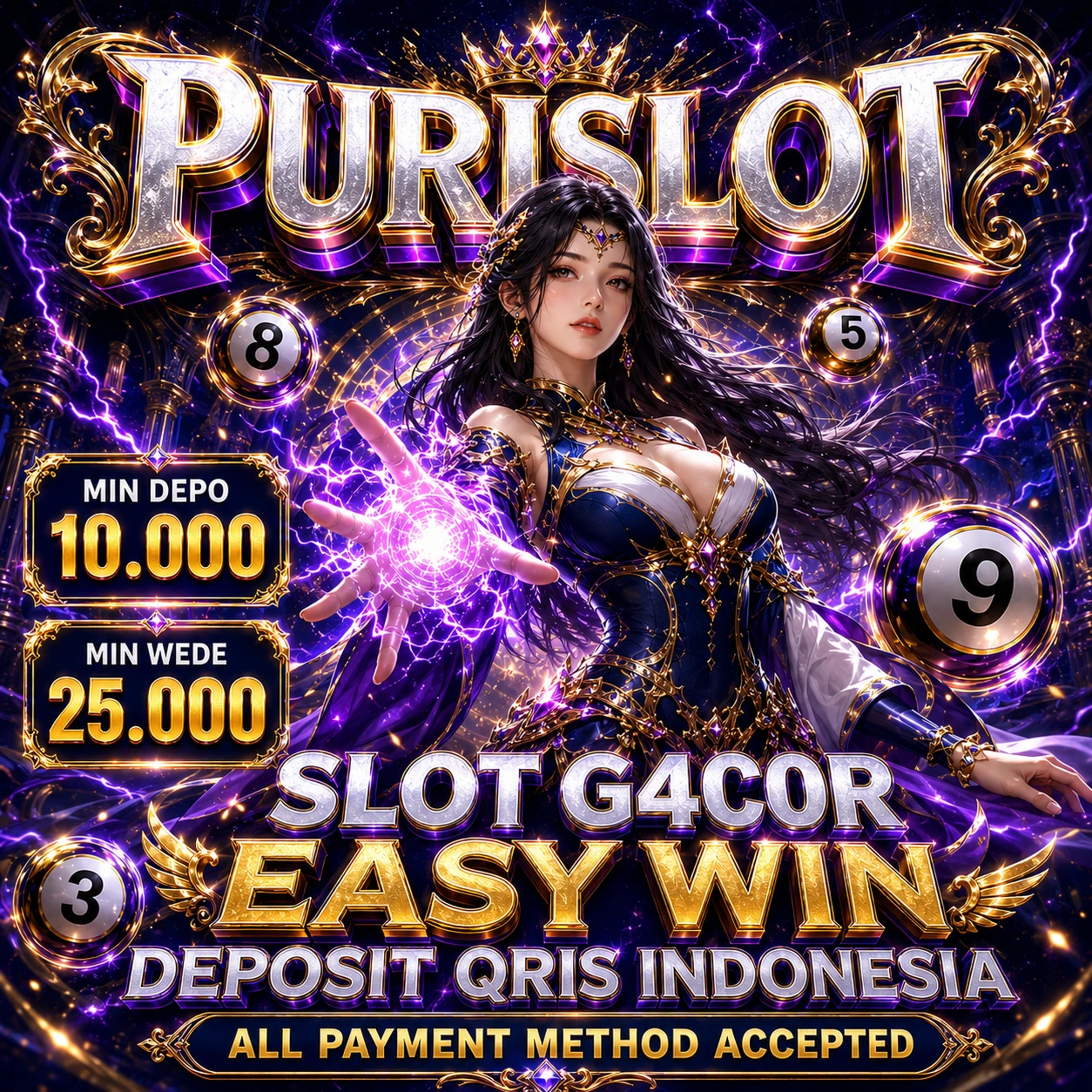 PURISLOT 👑 Slot G4c0r Easy Win Deposit QRIS Indonesia - All Payment Method Accepted