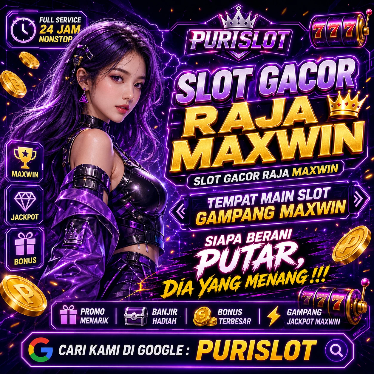 Purislot 🦁 Slot Gacor Raja Maxwin - Siapa Berani Putar, Dia yang Menang!