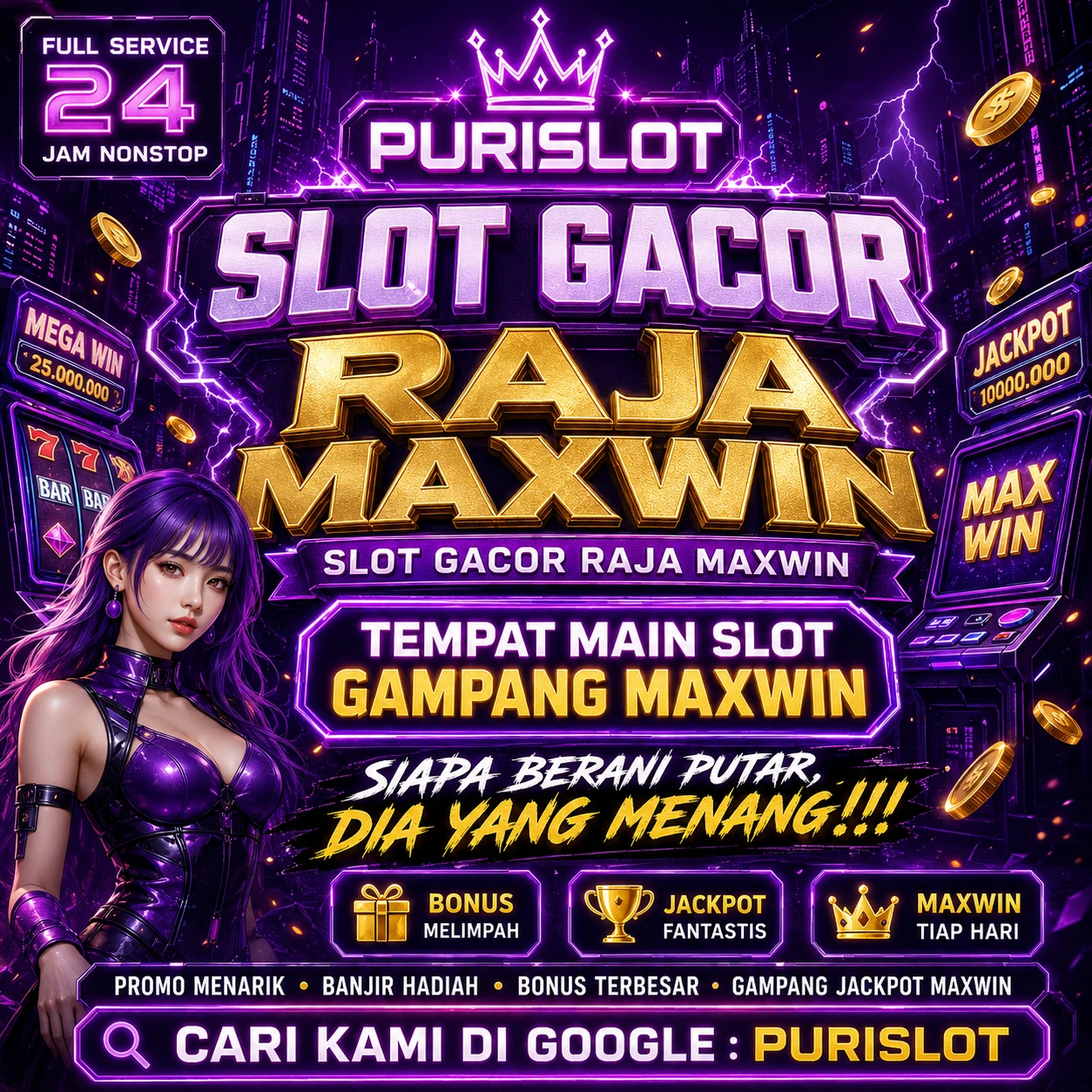 Purislot 🦁 Slot Gacor Raja Maxwin - Siapa Berani Putar, Dia yang Menang!