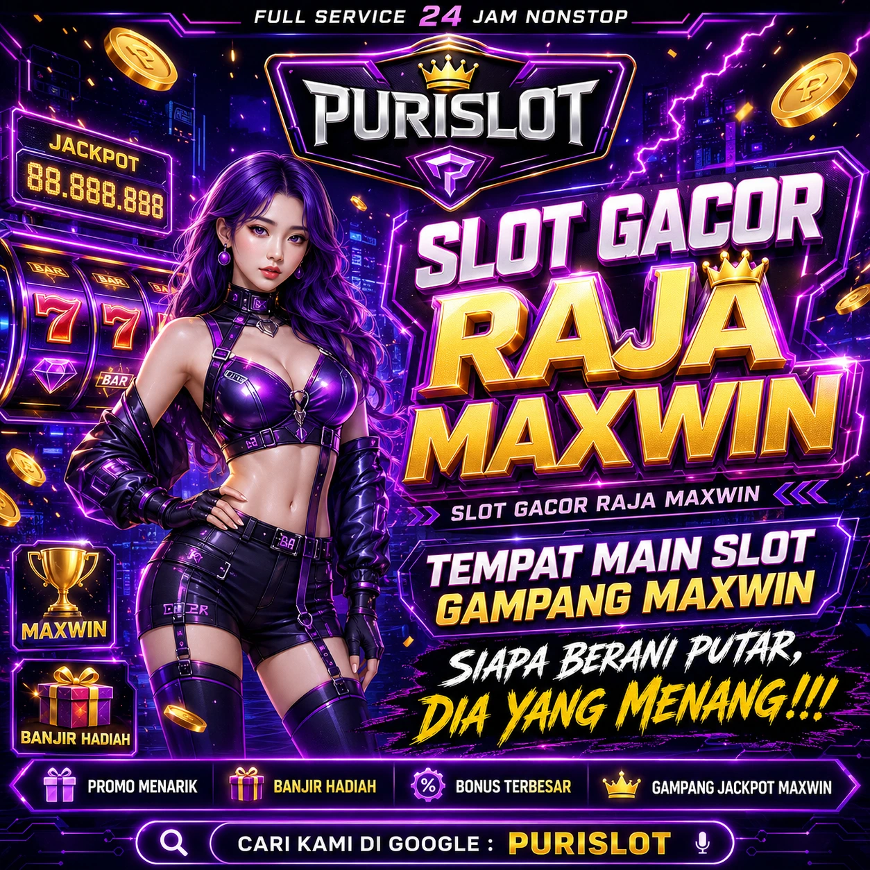 Purislot 🦁 Slot Gacor Raja Maxwin - Siapa Berani Putar, Dia yang Menang!