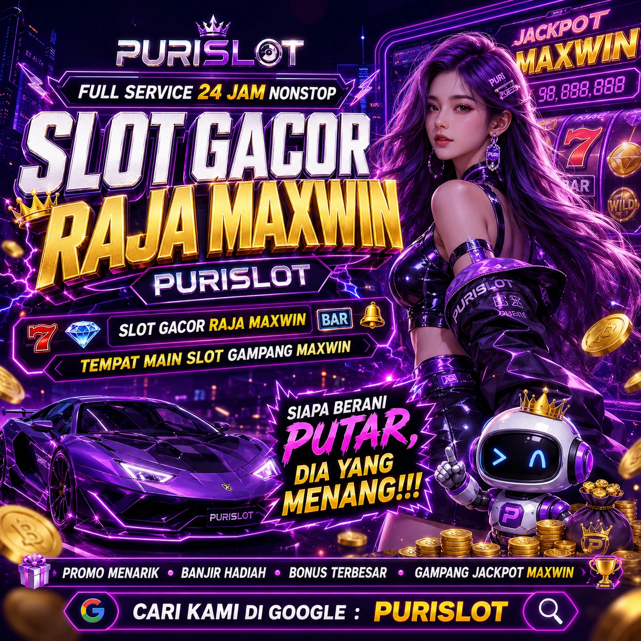 Purislot 🦁 Slot Gacor Raja Maxwin - Siapa Berani Putar, Dia yang Menang!