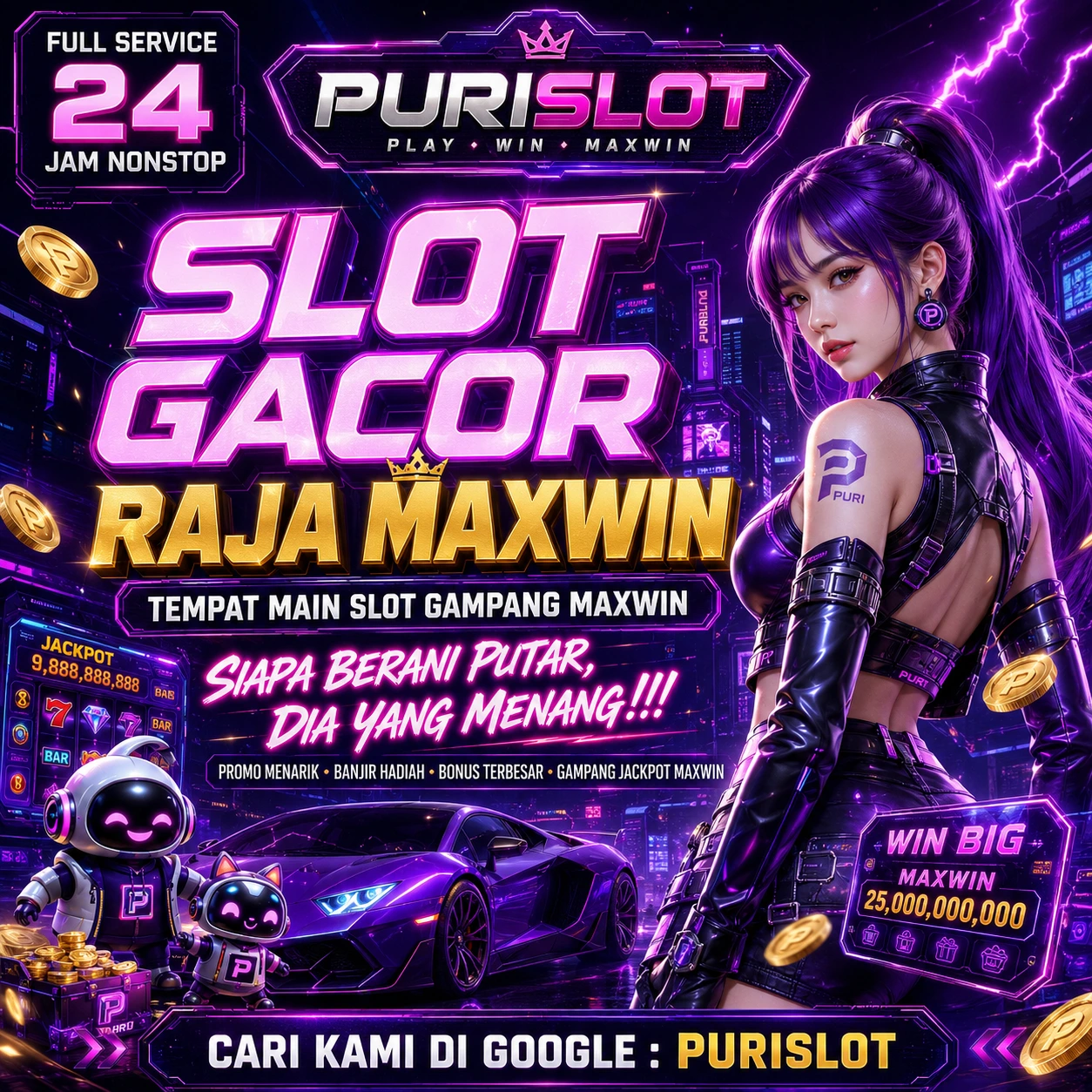 Purislot 🦁 Slot Gacor Raja Maxwin - Siapa Berani Putar, Dia yang Menang!